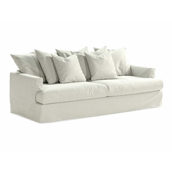 Sofa Seattle 156 Svijetlo smeđe, Plava, 230x104x89cm, Tkanina, GambeNoge: Metalne