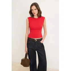 Trendyol Milla Ženska majica TWOSS26AL00083, Crvena