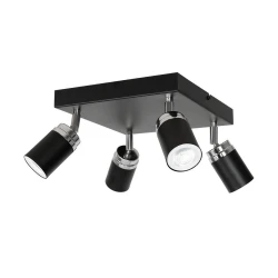 Reflektor RENO 4xGU10/8W/230V crni/krom