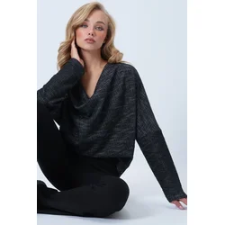 Trend Alacati Stili Ženska bluza dugih rukava Alc-X13126, Siva