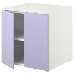 SMASTAD / PLATSA Element, bela lila/s 1 policom, 60x57x63 cm