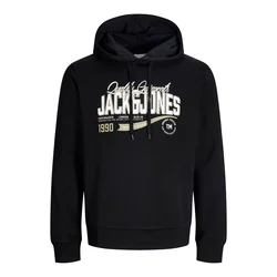 JACK & JONES Majica kit / črna / bela