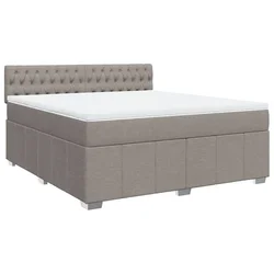 Vidaxl Box spring postelja z vzmetnico taupe 180x200 cm blago