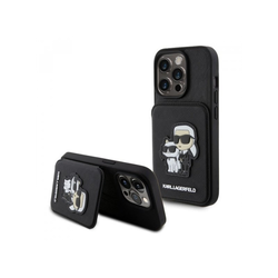 Apple Karl Lagerfeld and Choupette Maska za iPhone 15 Pro Max, Sa pregradom, Crna