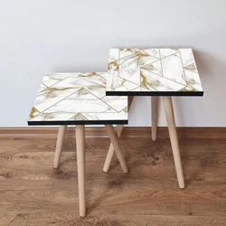 Hanah Home Set klub stočića 2Shp228, 2 komada, Beli