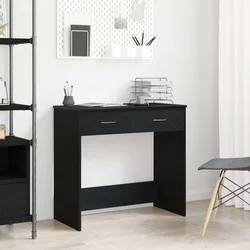 Stol s ladicama Crni hrast 80 x 40 x 75 cm Konstruirano drvo