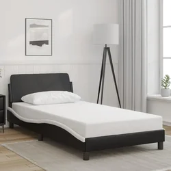 Okvir za krevet Dover crno-bijeli 100x200cm umjetna koža