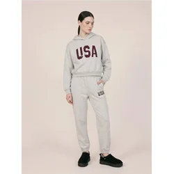 Sinsay - Dukserica sa natpisom USA - svetlo siva