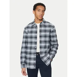 Tommy Jeans Srajca Check Oxford DM0DM21096 Modra Regular Fit