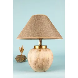 Opviq Stona lampa BK011, O30,18 cm, IP20, Bež-zlatne boje