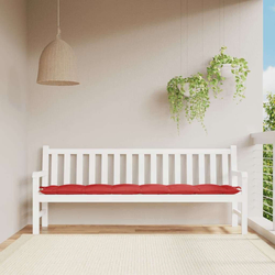 Jastuk za vrtnu klupu crveni 200 x 50 x 7 cm od tkanine Oxford