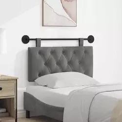 vidaXL Visoki naslon za glavo Temno siva 100 x 55 x 7 cm Žamet