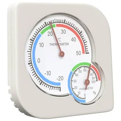 Vidaxl Termo higrometer Bela 7,5 x 7,5 x 1,2 cm ABS