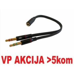 GEMBIRD AdapterCCA-418A ** 3.5mm Y razdelnik na 2x3.5mm