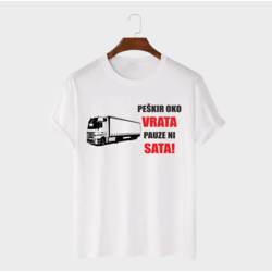 MAFIMI Muška majica Peškir oko vrata pauze ni sata, Bela