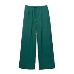 Pull&Bear Hlače temno zelena