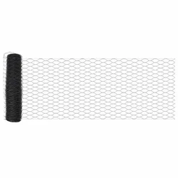 Vidaxl Šesterokotna ograja Siva 0,6 x 25 m PVC