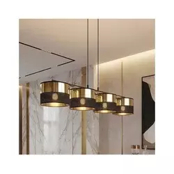 Luster na sajli LUX 4xE27/15W/230V crna/zlatna