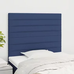 vidaXL Posteljno vzglavje 2 kosa moder 80x5x78/88 cm blago