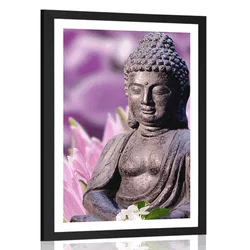 Plakat s paspartujem zadovoljni Buda - 30x45 no frame