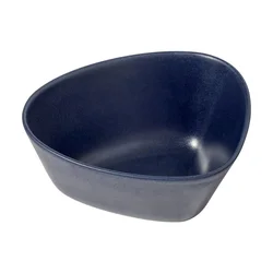 Servirna skleda KRIVLJINA 22 cm, temno modra modra, kamnita posoda, LIND DNA