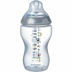 TOMMEE TIPPEE Dječja bočica C2N 340 ml 3 m + siva