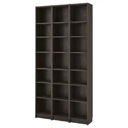 BILLY Komb.biblioteke s dodat. elementima, tamnosmeđa im. hrastovine, 120x28x237 cm