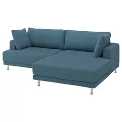 UPPAKRA Modularna sofa trosed, s lenjivcem, desno/Axvall tamnosiva-plava