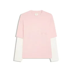 Bershka Majica roza / staro roza / bela