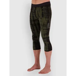 Mons Royale Merino Cascade Flex 200 3/4 Base Layer Botto olive tie dye