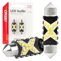 2/1 Led sijalica za auto Canbus C5W 41mm 12SMD 5500K bela Amio