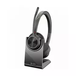 Plantronics Voyager 4320 UC Microsoft Teams Bluetooth Headset, USB-C, Charge Stand