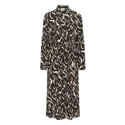 Kaffe Dolga srajca Mille rjava/črna/bela