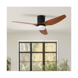 ZEVENTI - LED plafonski ventilator PADUA LED/18W/230V Wi-Fi Tuya crna/smeđa + daljinski upravljač