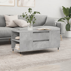 Stolić za kavu boja betona 102x44,5x50 cm od konstruiranog drva