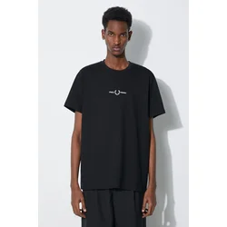 Fred Perry EMBROIDERED T-SHIRT Črna