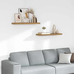 Polica na zidu 2 pcs Smeđa 90 x 23,5 x 4 cm Konstruirano drvo