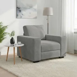 Sofa fotelja svijetlosiva 100x77x82 cm baršun