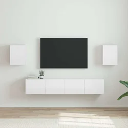 TV zidni ormar Zidne 2 pcs Sjajno bijelo 30 x 31 x 40 cm