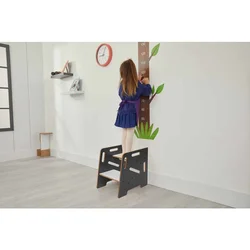 Step stool - antracit, bela
