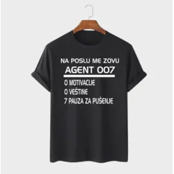 MAFIMI Majica AGENT 007, Crna