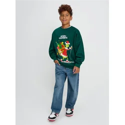Sinsay - Dukserica crewneck Grinch - green spruce