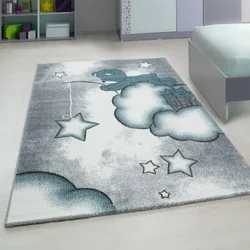 eoshop Otroška preproga 580 modra (Varianta: Okrogel premer 120 cm-PRODAJA 1 kos)