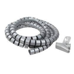 LogiLink spiralni držač za kablove 2.5m x 25mm srebrni
