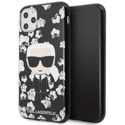 KARL LAGERFELD ovitek za iPhone 11 Pro black Flower Ikonik Karl