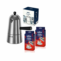 Lavazza moka kafetijera Carmencita Classic + Lavazza Crema e Gusto mljevena kava 2 x 250 g