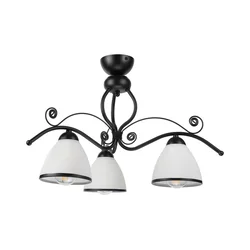 Plafonski luster RETRO 3xE27/60W/230V crni/beli