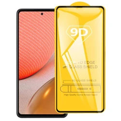 9H Full Glue kaljeno zaščitno steklo za Samsung A72 5G/4G | Črn rob