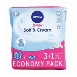 NIVEA Baby Soft&Cream vlažne maramice 4-pack 4x63 kom