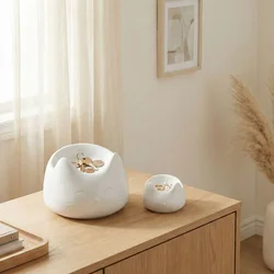 Aberto Design Set dekorativnih predmeta Cat 2, 2 komada, Beli